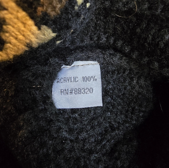 CC Animal Print and Black Stocking Cap EUC - Picture 4 of 6